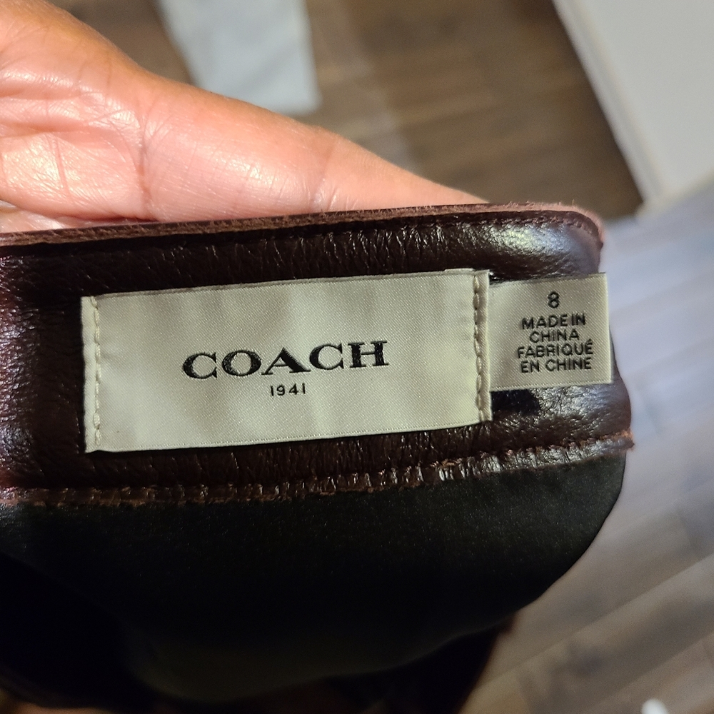 Coach Patchwork Mini Leather Skirt - image 1